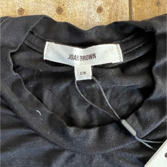 NWT Joah Brown Boyfriend Tee T-Shirt in Black Size S/M - Picture 4 of 4